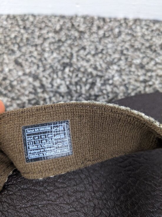 NWT Sanuk Sandals Mens Yogi 4 Brown Woven Flip Flops Mens Size 13 SMS10966
